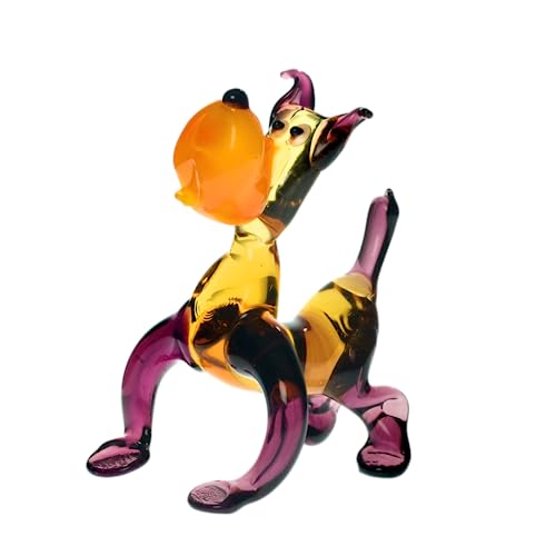 CRISTALICA Hund Medium 6-15cm Glas Figuren Sammeln Vitrine Miniatur Haustier von CRISTALICA