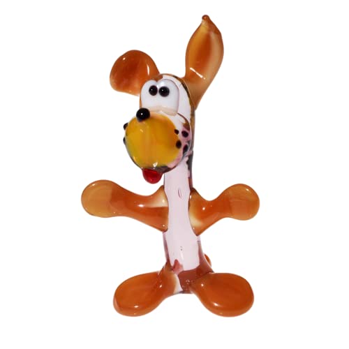 CRISTALICA Hund stehend Midi 6-8cm Glas Tiere Figuren Sammeln Vitrine Miniatur Zoo von CRISTALICA