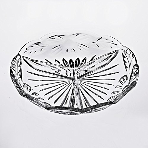 CRISTALICA Kabarett Konfektplatte Knabberteller Gianna Transparent D 17,5 cm Kristall von CRISTALICA