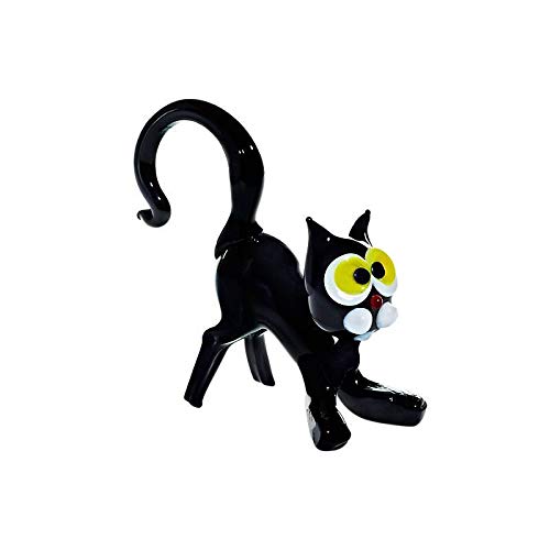 CRISTALICA Katze Medium 6-15cm Glas Figuren Sammeln Vitrine Miniatur Haustier von CRISTALICA