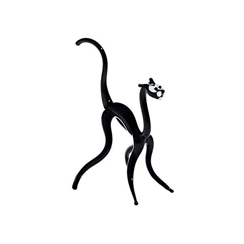 CRISTALICA Katze Midi 6-8cm Glas Figuren Sammeln Vitrine Miniatur Haustier von CRISTALICA