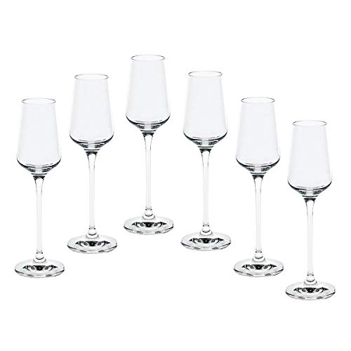 CRISTALICA Likörglas 6er-Set Likörkelch Charisma Schnapsglas Aperatifglas 100 ml klar von CRISTALICA