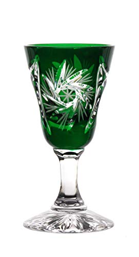 CRISTALICA Likörglas Likörkelch Schnapsglas Wodka geschliffen Grün Kristallglas 25 ml CRISTALICA Likörglas Likörkelch Schnapsglas Wodka geschliffen Grün Kristallglas 25 ml von CRISTALICA