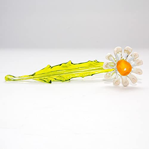 CRISTALICA Margerite ''Blumen'' (15-18cm) Glasblume zum Sammeln für die Vitrine Glaskunst Miniatur Zoo von CRISTALICA