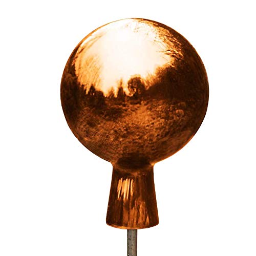 CRISTALICA Rosenkugel Medium Gartenkugel verspiegelt Glas rund Gartendekoration 15cm Orange CRISTALICA Rosenkugel Medium Gartenkugel verspiegelt Glas rund Gartendekoration 15cm Orange von CRISTALICA