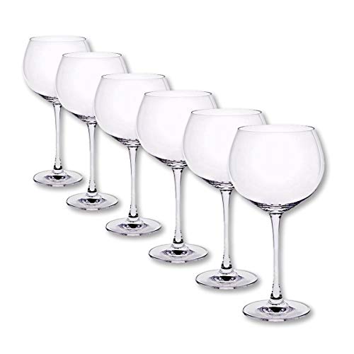 CRISTALICA Rotweinglas 6er-Set Condor 550ml Kelch Ballonglas Cocktail Gin Bleikristall klar von CRISTALICA