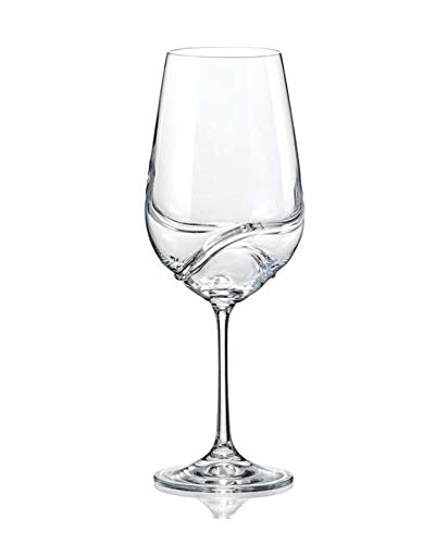 CRISTALICA Rotweinglas Weinkelch Turbulence 550ml klar Kristallglas dekantieren von CRISTALICA