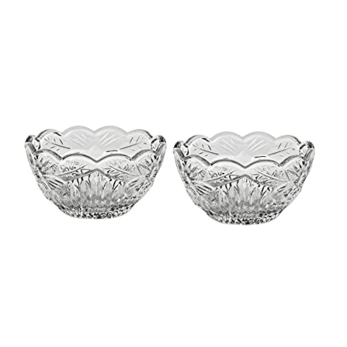 CRISTALICA Schale Konfektschale Glas Blume Salat Dessert Gianna 2er Set D 13cm Transparent Kristall CRISTALICA Schale Konfektschale Glas Blume Salat Dessert Gianna 2er Set D 13cm Transparent Kristall von CRISTALICA
