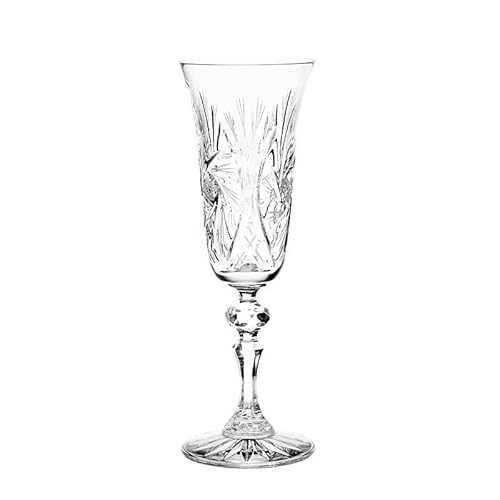 CRISTALICA Sektglas Schleuderstern 150ml Sektkelch Bleikristall Champagnerglas von CRISTALICA