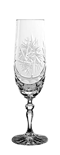 CRISTALICA Sektglas Schleuderstern 170 ml Sekttulpe Champagnerglas Bleikristall von CRISTALICA