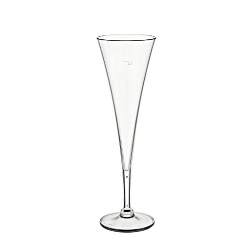 CRISTALICA Sektglas Sektflöte Kunststoffglasl 100ml Eventglas robust wiederverwendbar Outdoor von CRISTALICA