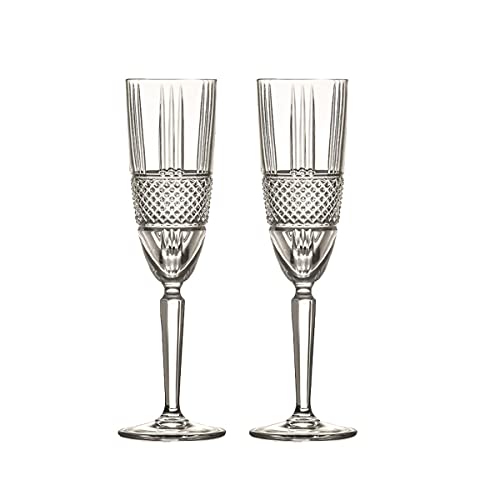 CRISTALICA Sektglas Sektkelch Champagnerglas Brillante Retro Nostalgie 2er Set 190ml CRISTALICA Sektglas Sektkelch Champagnerglas Brillante Retro Nostalgie 2er Set 190ml von CRISTALICA