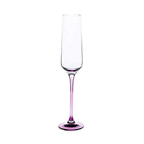 CRISTALICA Sektglas Sektkelch Charisma Schampus Prosecco Champagner 150ml mit violettem Stiel von CRISTALICA