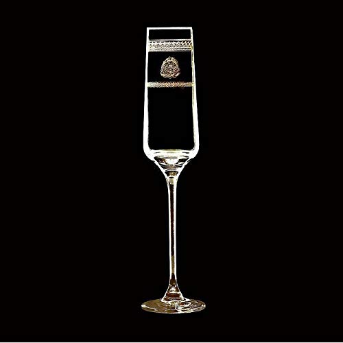 CRISTALICA Sektglas VIP Charisma Schampus Prosecco Champagnerkelch 150 ml klar Panto Gold von CRISTALICA