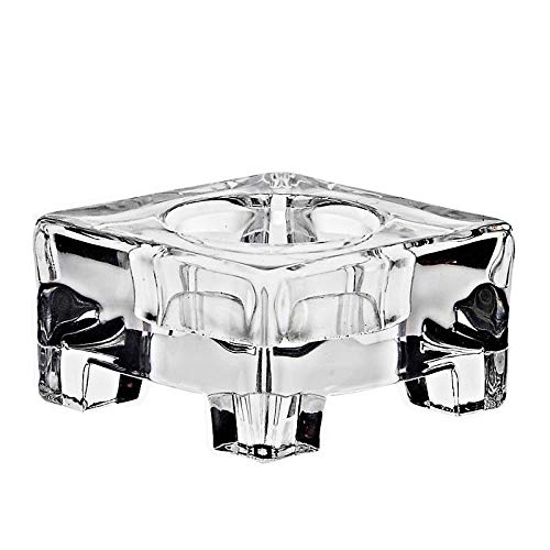 CRISTALICA Teelichthalte Kerzenhalter Quadrat 7 cm transparent Glas Bleikristall Füße CRISTALICA Teelichthalte Kerzenhalter Quadrat 7 cm transparent Glas Bleikristall Füße von CRISTALICA