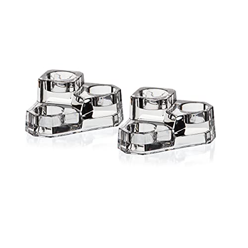CRISTALICA Teelichthalter Kerzenhalter 3er Lucio 2er Set 6,5cm transparent Bleikristall CRISTALICA Teelichthalter Kerzenhalter 3er Lucio 2er Set 6,5cm transparent Bleikristall von CRISTALICA