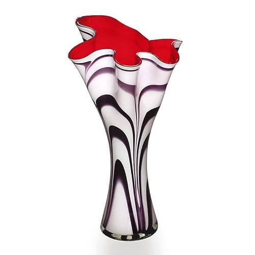 CRISTALICA Glasvase Jozy Zebra Art Queen 60cm Kristallglas Deko Hand Made von CRISTALICA