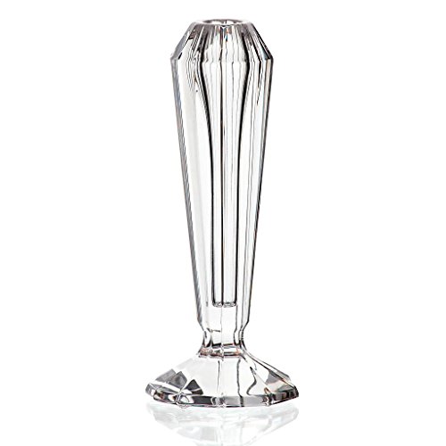 CRISTALICA Vase Blumenvase Stielvase Blütenvase Sigma Transparent H 21 cm Kristallglas Tischvase von CRISTALICA