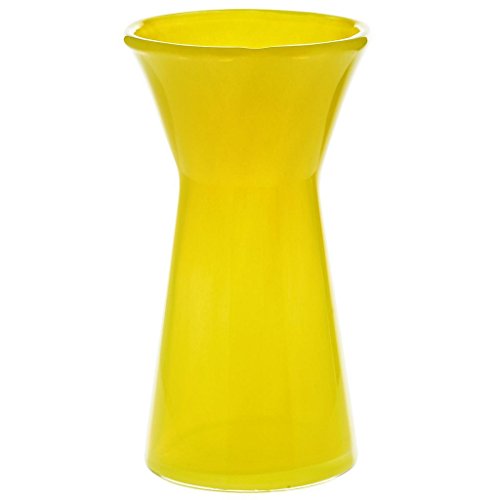 CRISTALICA VaseBouquet Vase Blumenvase VIP Stiller Gelb H 22 cm Handgemachte und Mundgeblasene Glasvase Tischvase von CRISTALICA