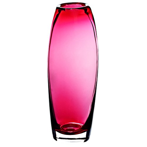 CRISTALICA VaseBouquet Vase Blumenvase VIP Stiller Rot H 21 cm Handgemachte und Mundgeblasene Glasvase Tischvase von CRISTALICA
