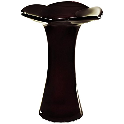 CRISTALICA VaseBouquet Vase Blumenvase VIP Stiller Schwarz H 20 cm Handgemachte und Mundgeblasene Glasvase Tischvase von CRISTALICA