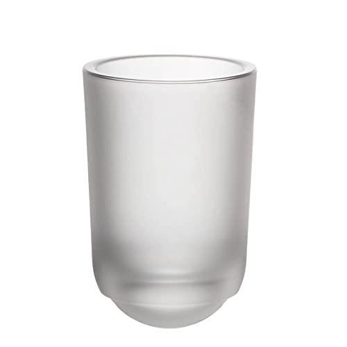 CRISTALICA WC-Bürstenglas 15 cm satiniert aus Bleikristall von CRISTALICA