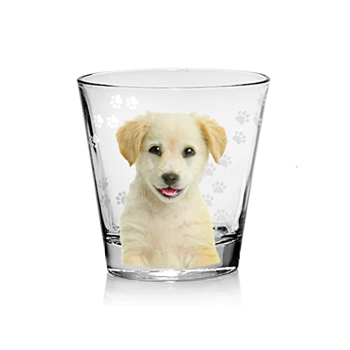 CRISTALICA Wasserglas Motiv Hund Saft Trinkbecher 250 ml von CRISTALICA