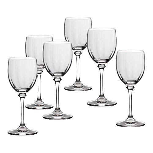 CRISTALICA Weinglas 6er-Set Condor Optik 150ml Weinkelch Weißwein Rotwein Bleikristall klar von CRISTALICA