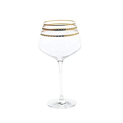 CRISTALICA Weinglas Burgunder Charisma Golden Flower Rotwein Cocktails 775 ml klar Panto von CRISTALICA