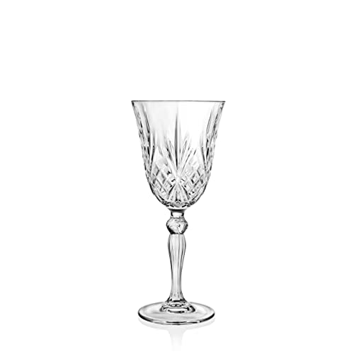 CRISTALICA Weinglas Melodia 210 ml Weinkelch Kristallglas Retroschliff von CRISTALICA