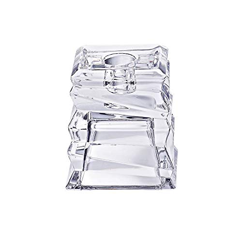 CRISTALICA Wende-Kerzenhalter Tango für Stabkerzen und Votive Leuchter Glas Bleikristall 8cm von CRISTALICA
