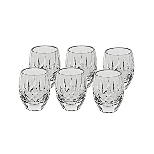 CRISTALICA Wodkaglas Likörglas Schnapsglas 6er Set 50ml H 6cm Transparent Kristallglas von CRISTALICA