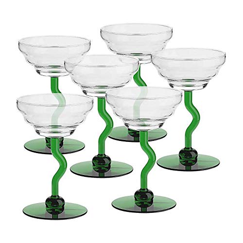 GELATO VERO Eiscremeglas 6er-Set Dessertschale Eisbecher Molise Bambini 400ml grün von CRISTALICA