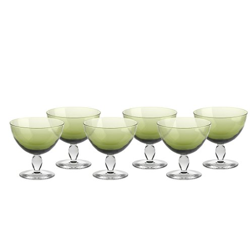 Eiscremeglas Dessertschale Eisbecher Mezzo 6er-Set Colori Vero 330ml grün von CRISTALICA