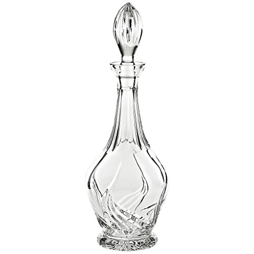 CRISTALICA Karaffe Dekanter Dekaner Dekanflasche Dekaner Dekankaraffe Whiskeykaraffe Likörkaraffe Flame Transparent 800 ml H 40 cm Kristallglas von CRISTALICA