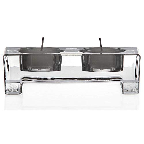CRISTALICA Kerzenhalter 2er Teelichthalter Venezier Glas Bleikristall 7x13 cm transparent CRISTALICA Kerzenhalter 2er Teelichthalter Venezier Glas Bleikristall 7x13 cm transparent von CRISTALICA