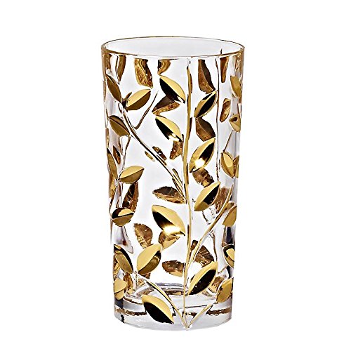 Longdrinkglas Wasserglas Trinkglas Edelrausch Gold 360 ml Kollektion Edelrausch im Monumentalem Style von CRISTALICA