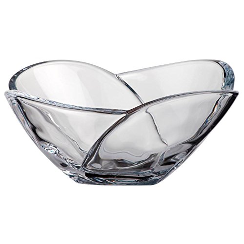 Schale Obstschale Salatschüssel Globus Transparent Kristallglas 22,5 cm von CRISTALICA