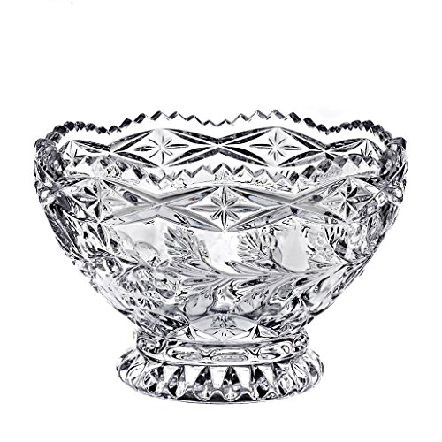 CRISTALICA Schale Obstschale Salatschüssel Rebecca Transparent D 16 cm Kristallglas von CRISTALICA