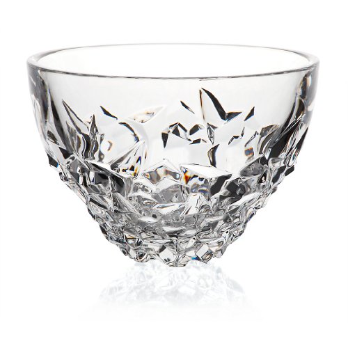 Schale Salatschale Obstschale Katarina Gold Transparent D 26 cm Kristall von CRISTALICA