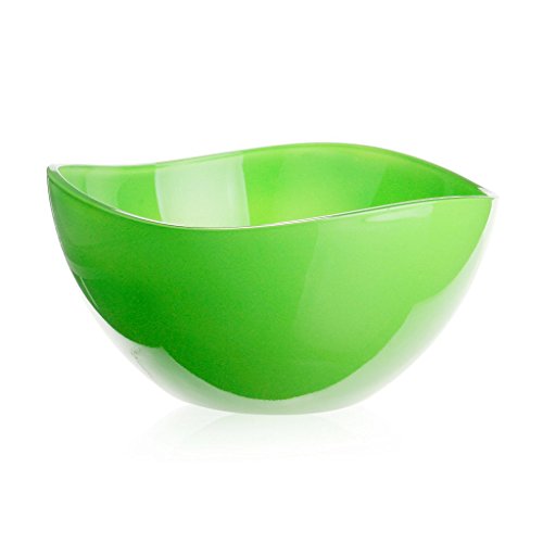 Schale Servierschale Knabberschale Snackschale Spring Grün D 21 cm Hochwertiges Glas von CRISTALICA