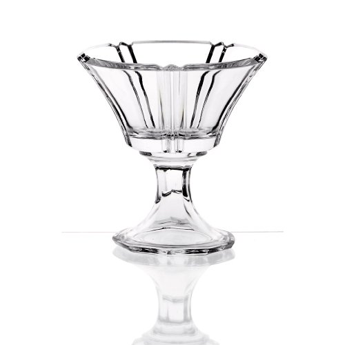CRISTALICA Schale mit Fuß Obstschale Konfektschale Nadine Transparent 13,5 cm Kristall von CRISTALICA