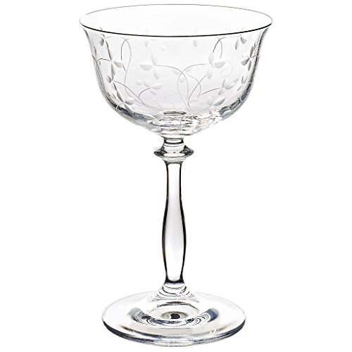 Sektschale Cocktailschale Champagnerschale Petite Daisy 200 ml Transparent Hochwertiges Glas von CRISTALICA