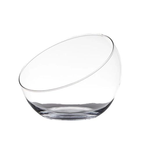 Transparente Schrägplatte Vase/Vasen aus recyceltem Glas 20 x 17 cm - Für Blumengesteck oder Treibkerzen geeignet Transparente Schrägplatte Vase/Vasen aus recyceltem Glas 20 x 17 cm - Für Blumengesteck oder Treibkerzen geeignet von CRISTALICA