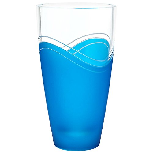 CRISTALICA Vase Blumenvase Elements Blau Weiß H 21 cm Kristallglas Tischvase Tischdeko Hochzeitdeko CRISTALICA Vase Blumenvase Elements Blau Weiß H 21 cm Kristallglas Tischvase Tischdeko Hochzeitdeko von CRISTALICA