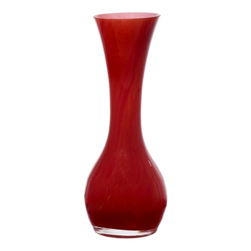 Vase Blumenvase ca. 31cm Rot von CRISTALICA