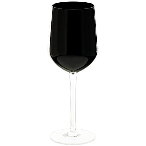 Weinglas Weinkelch Römer Glas Black & White Schwarz 360 ml H 23 cm Moderner Zeitloser Style von CRISTALICA
