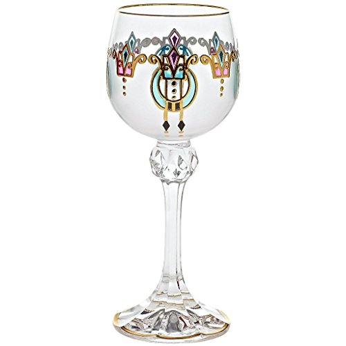 Weinglas Weinkelch Römer Glas Endless Summer 120 ml aufwendig Handbemalt Hochwertiges Glas von CRISTALICA