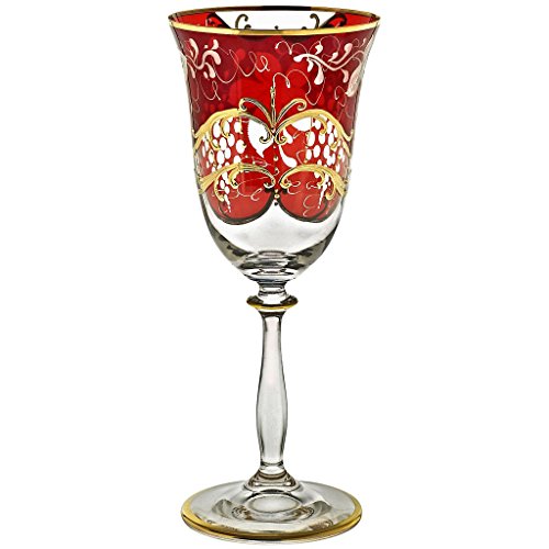 Weinglas Weinkelch Römer Glas Golden Grape 300 ml aufwendig Handbemalt Hochwertiges Glas von CRISTALICA