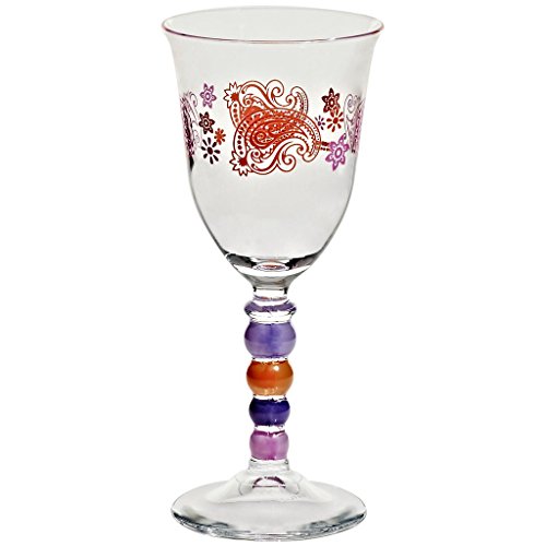 Weinglas Weinkelch Trinkglas Nadia mit Motiv 195 ml H 17,5 cm Moderner Zeitloser Style von CRISTALICA